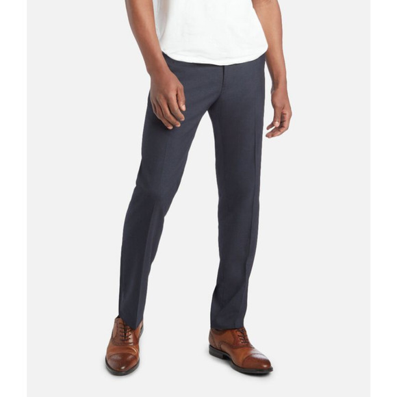 Kenneth Cole Reaction Men Slim Fit Stretch Dress Pants Dark Navy Size 31X32 - Picture 1 of 1